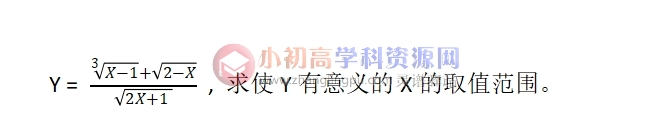 初中数学题库八年级6.1：求使Y有意义的X的取值范围、同类二次根式-图片1