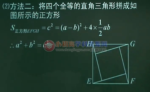 初中数学知识点总结八年级7.2：勾股定理的验证-图片2