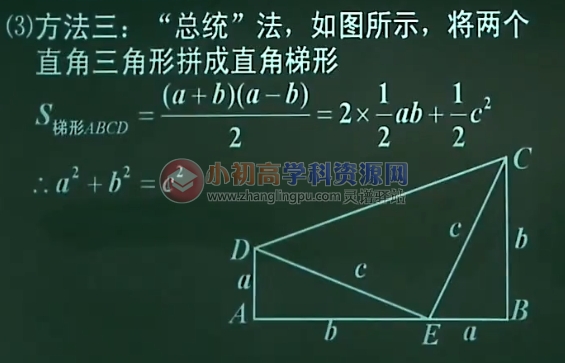 初中数学知识点总结八年级7.2：勾股定理的验证-图片3