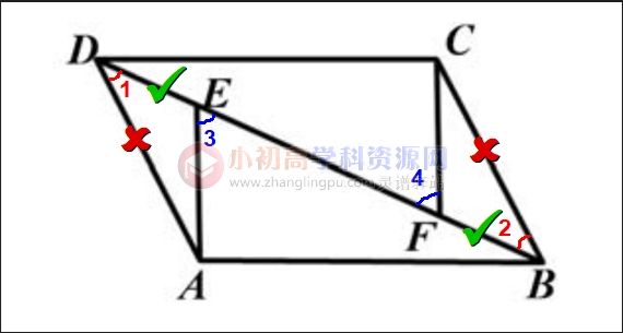 初中数学题库八年级8.1.5：与平形四边形对角线有关的线段的数量及其位置关系-图片2