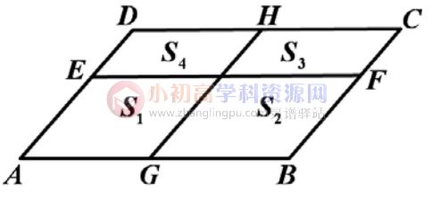 初中数学题库八年级8.1.7：用比列相等交叉换算面积间的关系