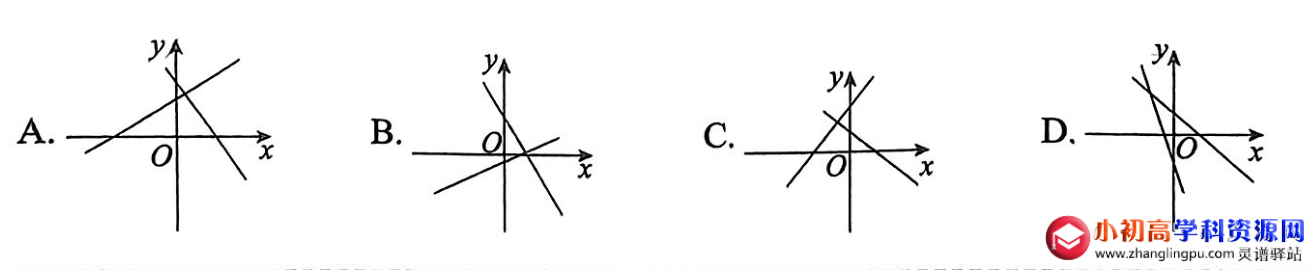 初中数学八年级例题解析：k,b的符号决定一次函数图象的象限